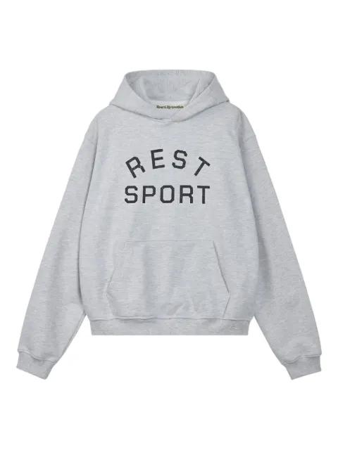 logo-print hoodie by REST&RECREATION