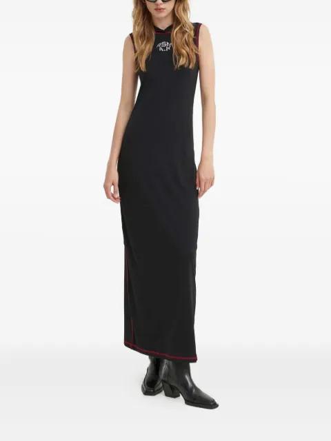 hoodied trim dress by RESUME