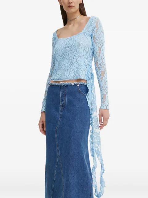 lace tie top by RESUME