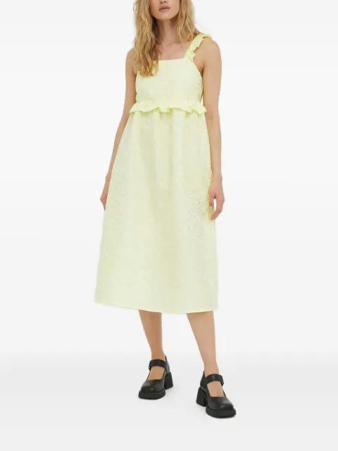 ruffled jacquard dress by RESUME