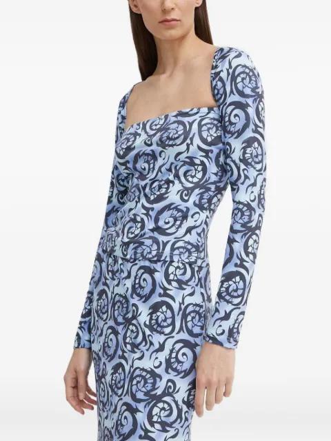square neck printed top by RESUME