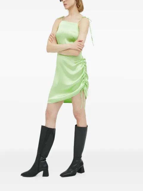 tie-strap gathered dress by RESUME