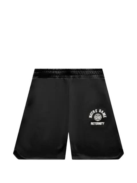 Notre Dame logo-print track shorts by RETERNITY