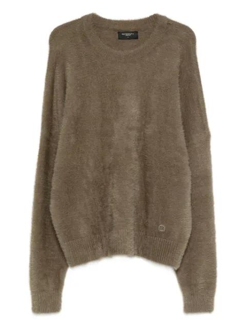 crewneck logo-plaque sweater by RETERNITY