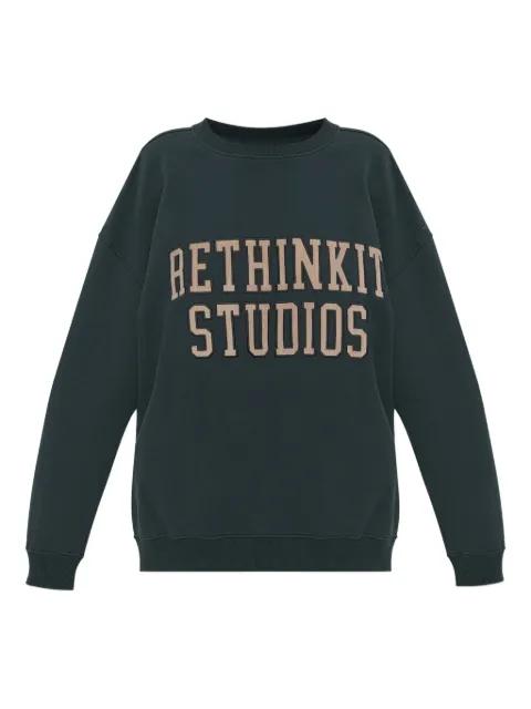 embroidered-logo sweatshirt by RETHINKIT STUDIOS