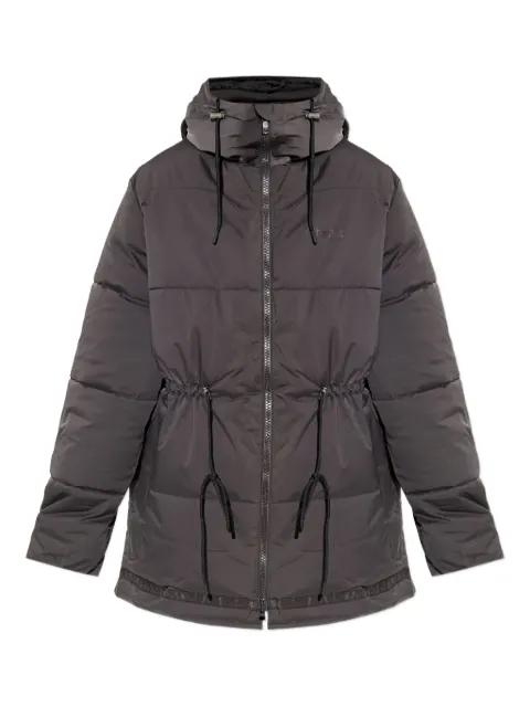 logo-print padded jacket by RETHINKIT STUDIOS