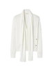 scarf-detail silk cardigan by RETORI