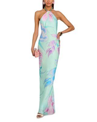 Anat Floral Halter Dress by RETROFETE