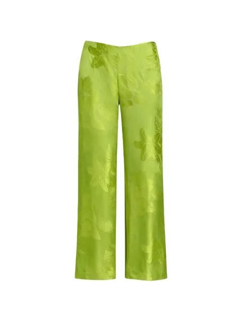 Antoinette floral-pattern trousers by RETROFETE
