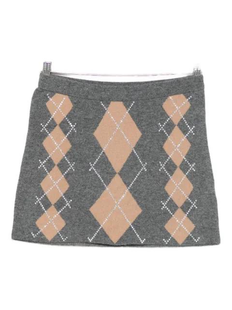 Cecilie argyle-pattern embellished mini skirt by RETROFETE