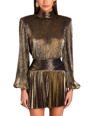 Freja Pleated Mini Dress by RETROFETE
