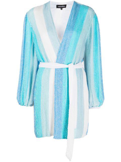 Gabrielle striped wrap dress by RETROFETE