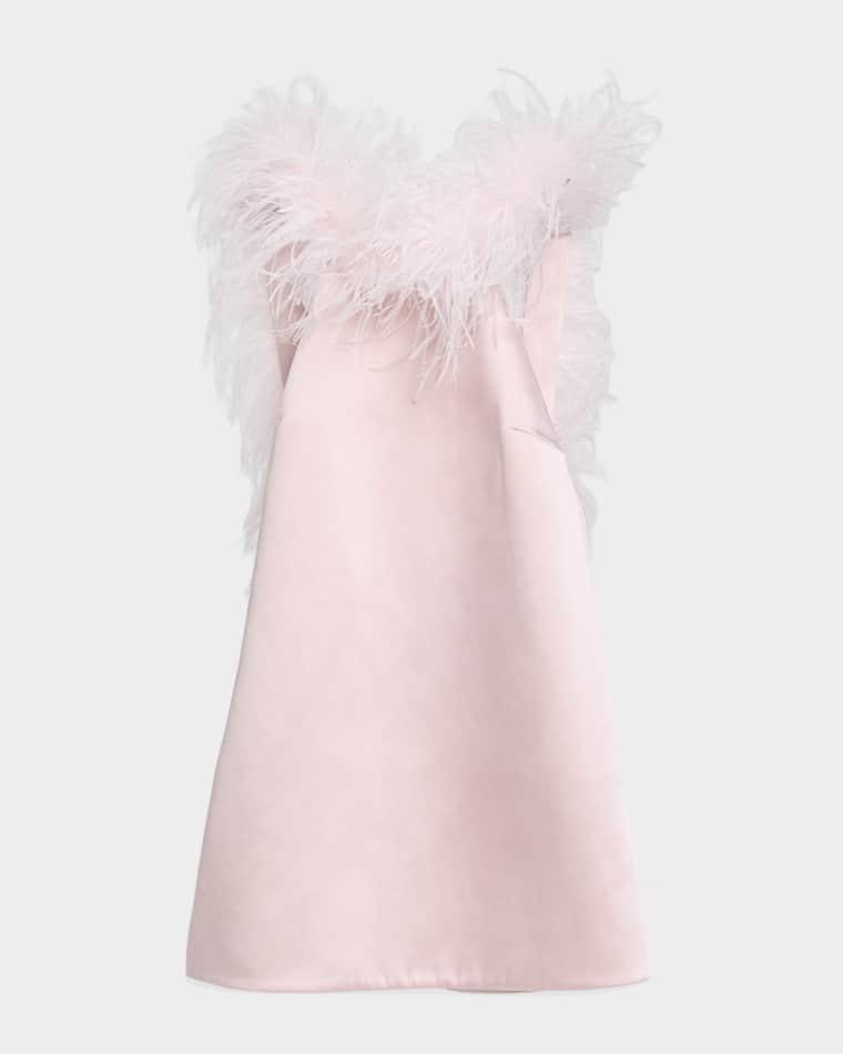Jorie Feathered Mini Dress by RETROFETE
