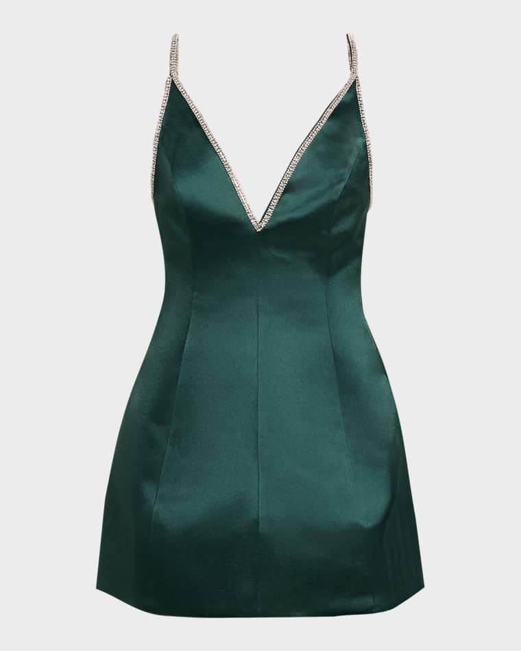Trinnie Embellished Mini Dress by RETROFETE