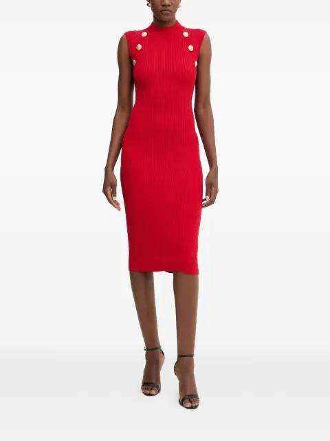 button-detail midi dress by RETROFETE