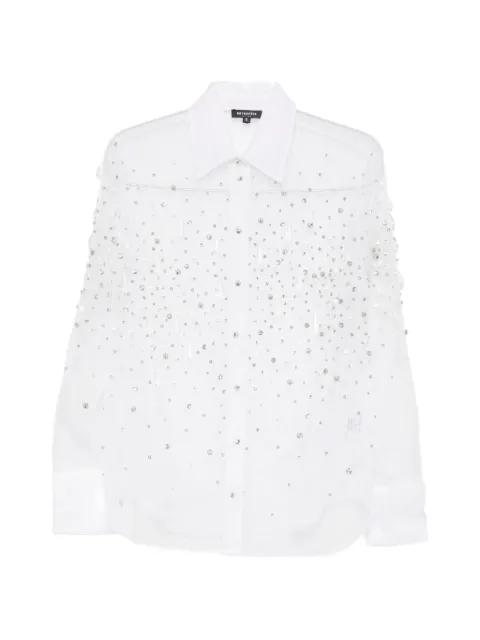 crystal-embellished sheer shirt by RETROFETE