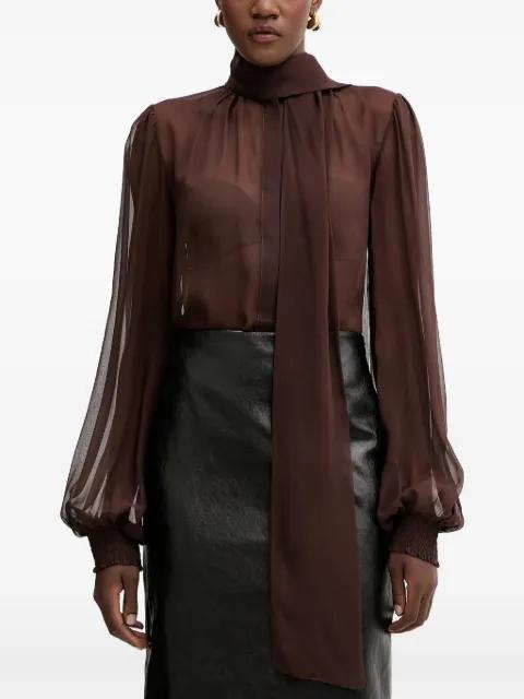 high-neck long-sleeve top by RETROFETE