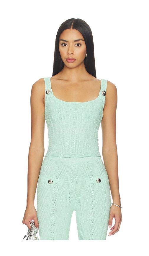 retrofete Aloe Knit Top in Mint by RETROFETE