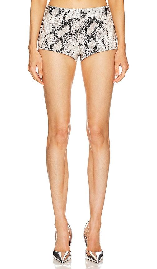 retrofete Aven Leather Short in Neutral by RETROFETE