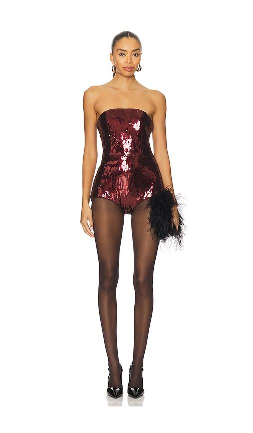 retrofete Estella Romper in Burgundy by RETROFETE