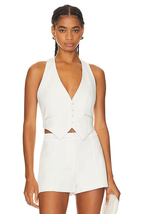 retrofete Florence Vest in White by RETROFETE