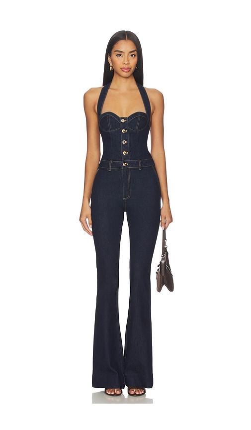 retrofete Irma Jumpsuit in Blue by RETROFETE
