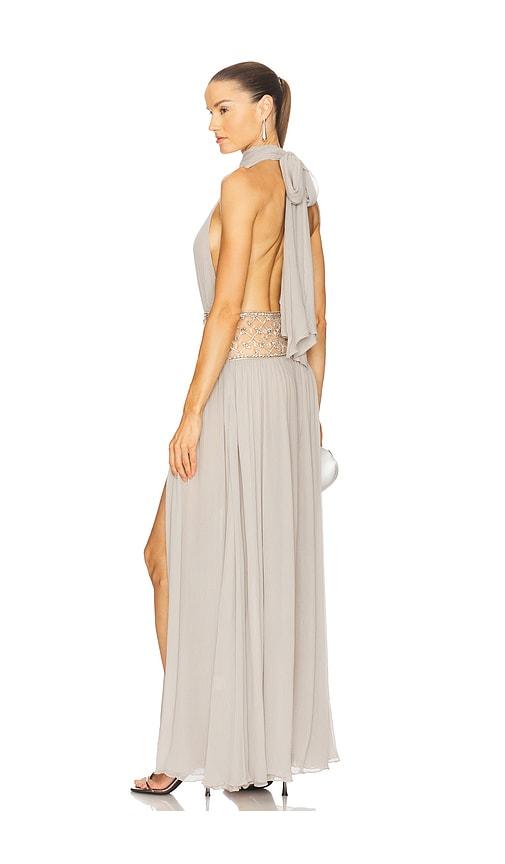 retrofete Kreeli Embellished Dress in Grey by RETROFETE