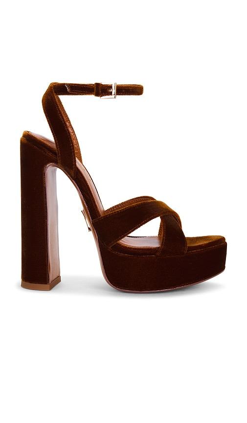retrofete Melodia Platform Sandal in Brown by RETROFETE