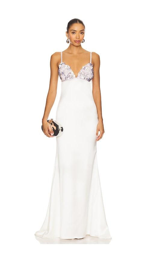 retrofete Oline Embroidered Dress in Ivory by RETROFETE