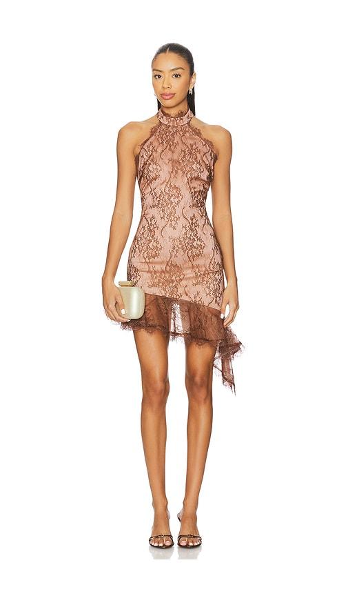 retrofete Raquelle Lace Dress in Brown by RETROFETE