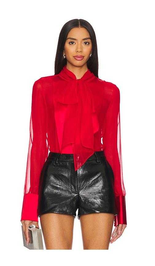 retrofete Suri Silk Blouse in Red by RETROFETE