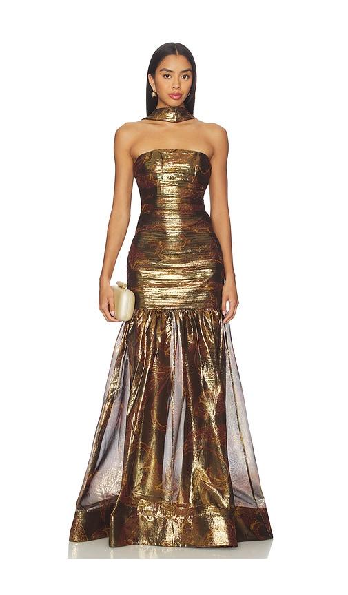 retrofete Syden Dress in Metallic Gold by RETROFETE