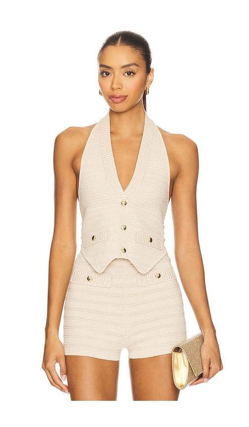 retrofete Tinsley Vest in Cream by RETROFETE