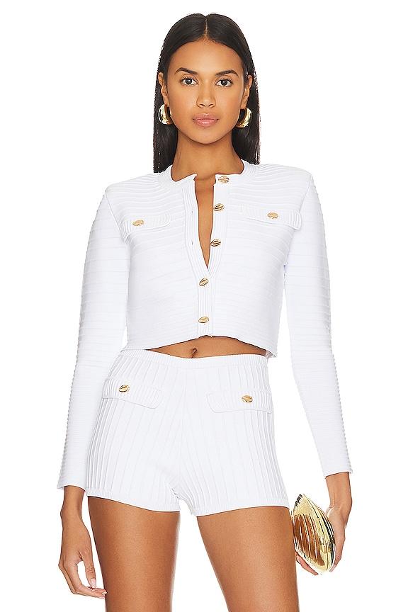 retrofete Yolanda Cardigan in White by RETROFETE