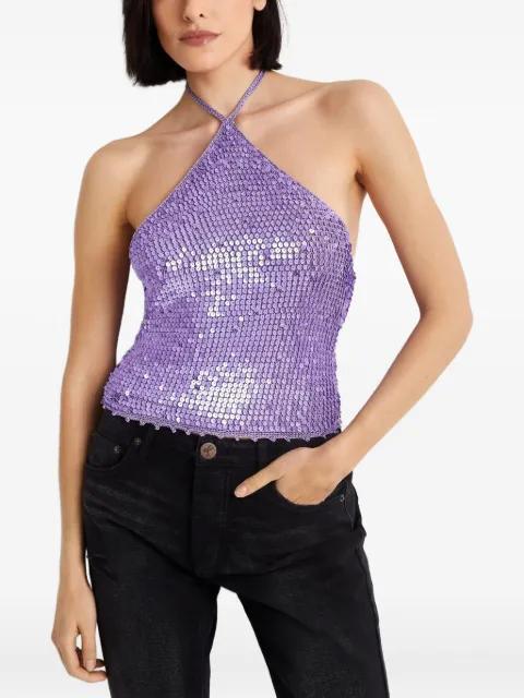 sequin halterneck top by RETROFETE