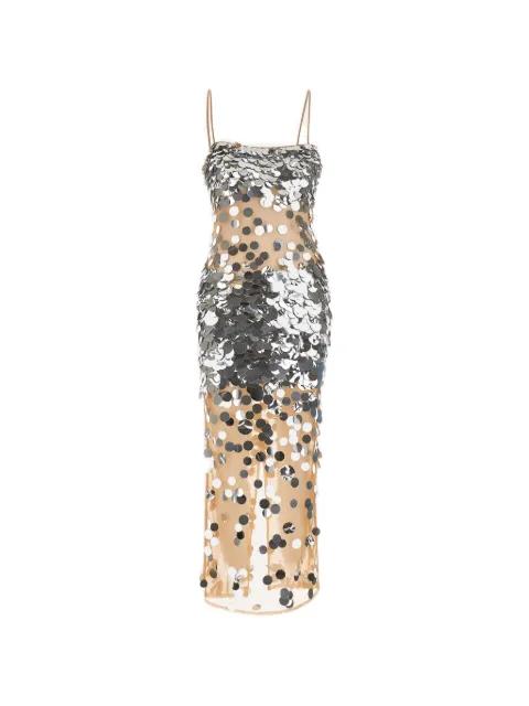 sequin slip midi dress by RETROFETE