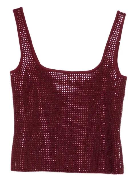 square-neck embellished top by RETROFETE