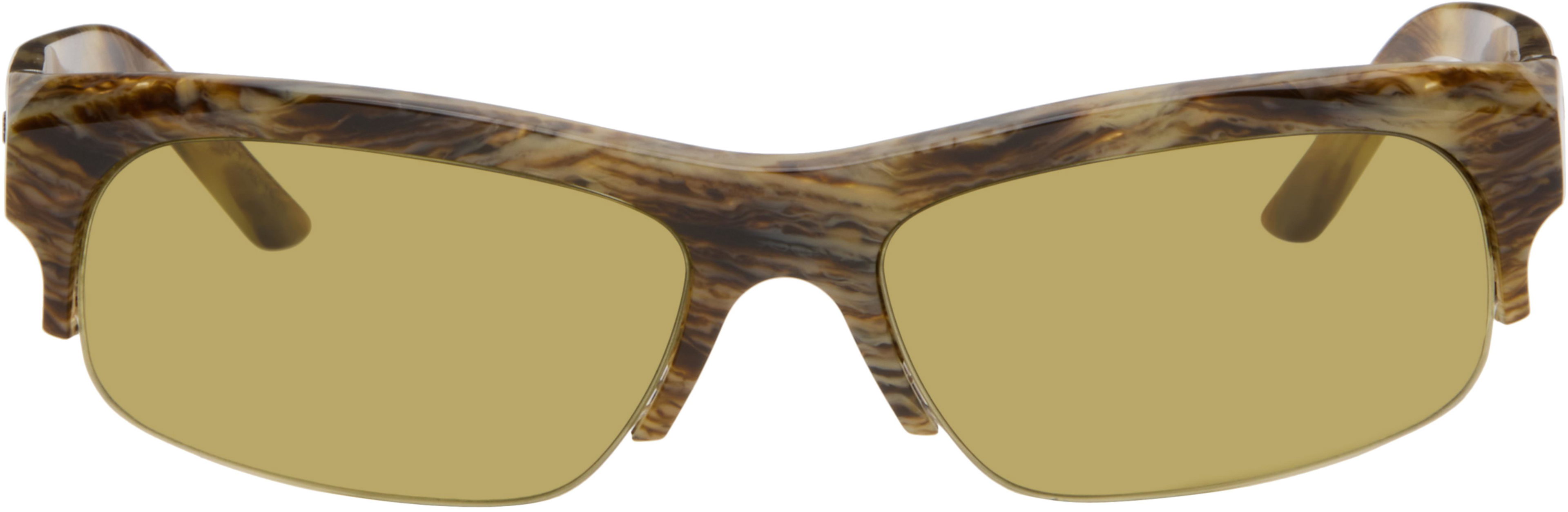 Brown Scatto Sunglasses by RETROSUPERFUTURE