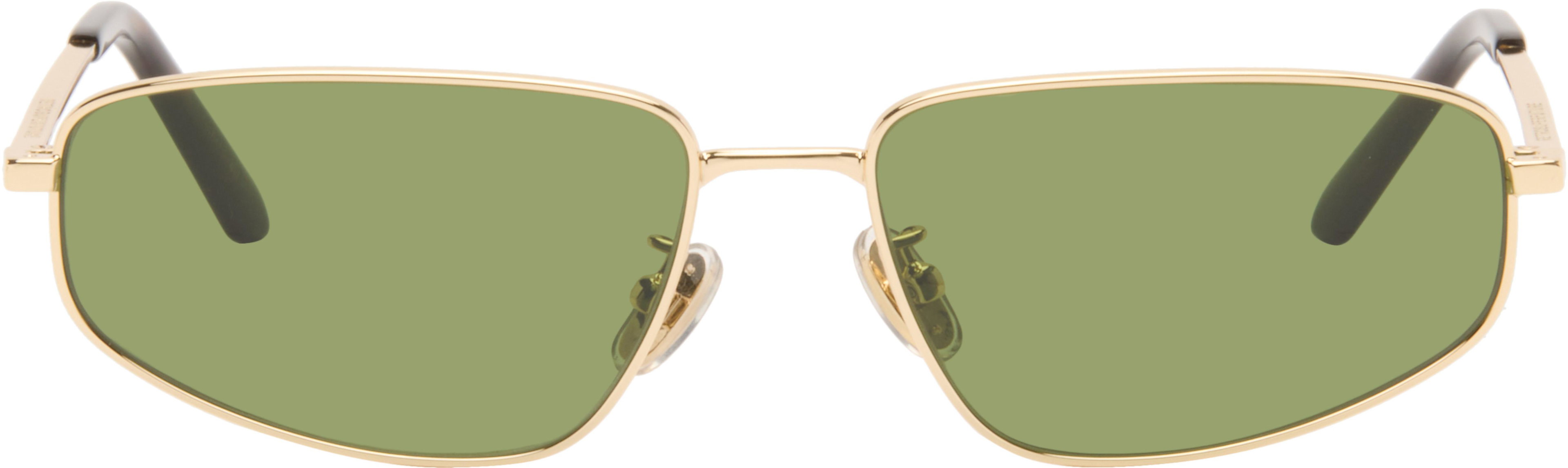 Gold Isedra Sunglasses by RETROSUPERFUTURE