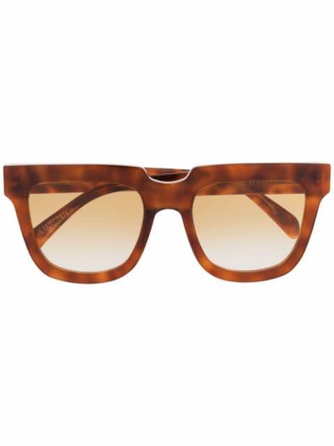 tortoiseshell-effect oversize-frame sunglasses by RETROSUPERFUTURE