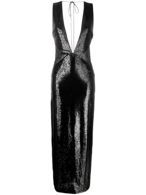 sequin-embellished maxi dress by REV