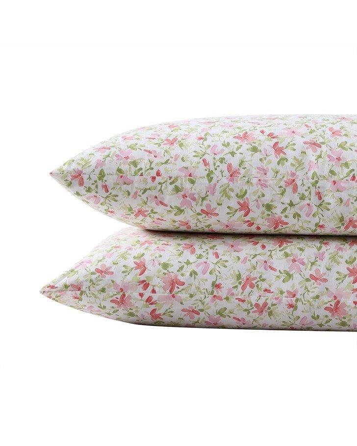 Norella Pink Cotton Percale Standard Pillowcase Pair by REVMAN
