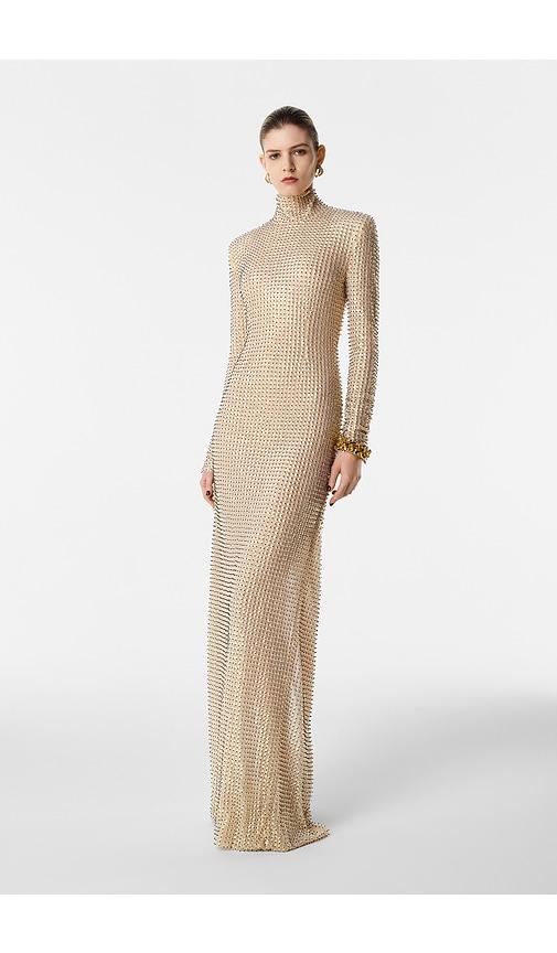 REVOLVE LOS ANGELES Polina Gown in Light Glod in Metallic Gold by REVOLVE LOS ANGELES