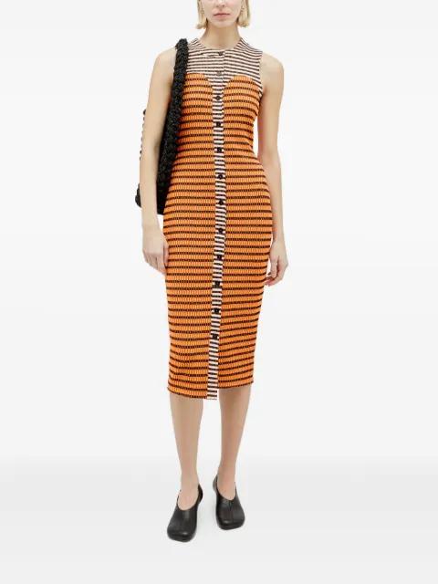 Cardi striped ribbed dress by REWARD IF FOUND