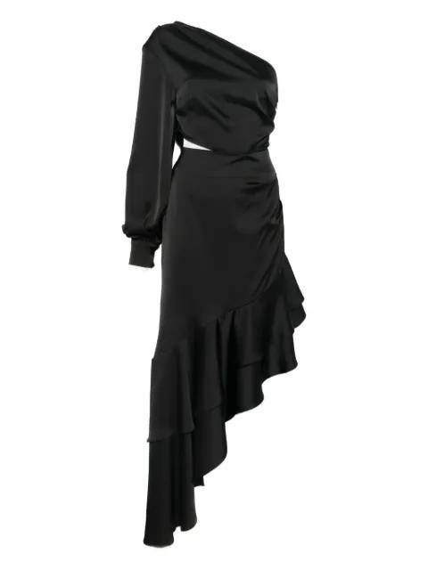 Aruna ruffle-hem midi dress by RHIZOME