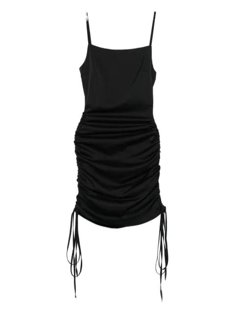 Pink Martini ruched mini dress by RHIZOME