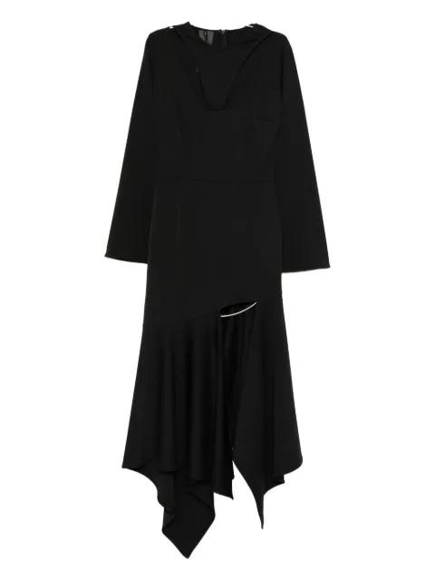 Shelby asymmetric midi dress by RHIZOME