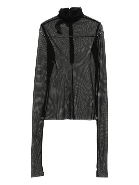 Sovino tulle turtleneck top by RHIZOME
