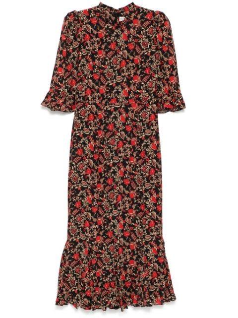 Felix baroque-print midi dress by RHODE