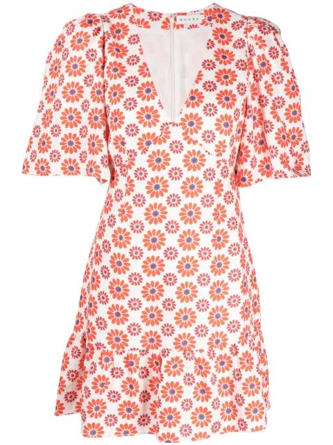 Mariana floral-print dress by RHODE